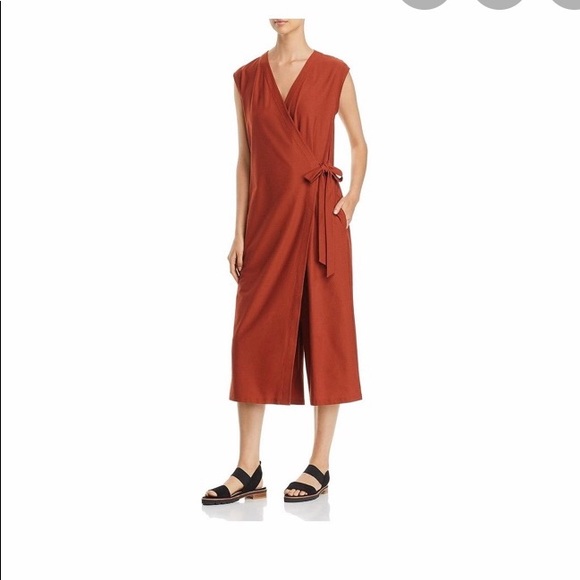 eileen fisher crepe jumpsuit